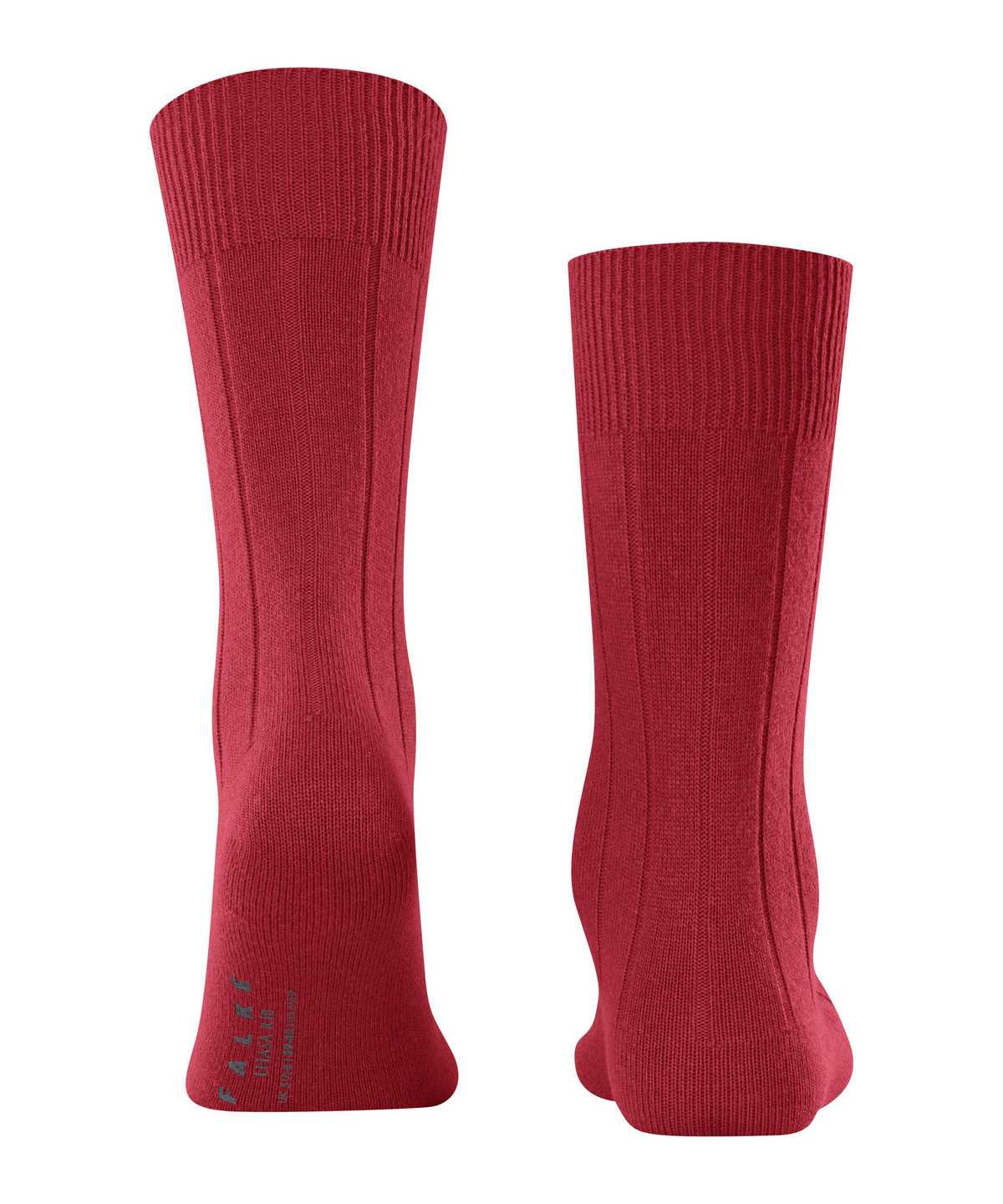 Calzini Uomo Falke Lhasa Rib Socks Rosse | JXWN54702