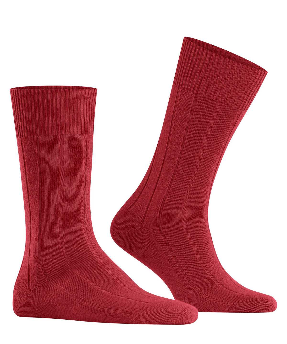 Calzini Uomo Falke Lhasa Rib Socks Rosse | JXWN54702