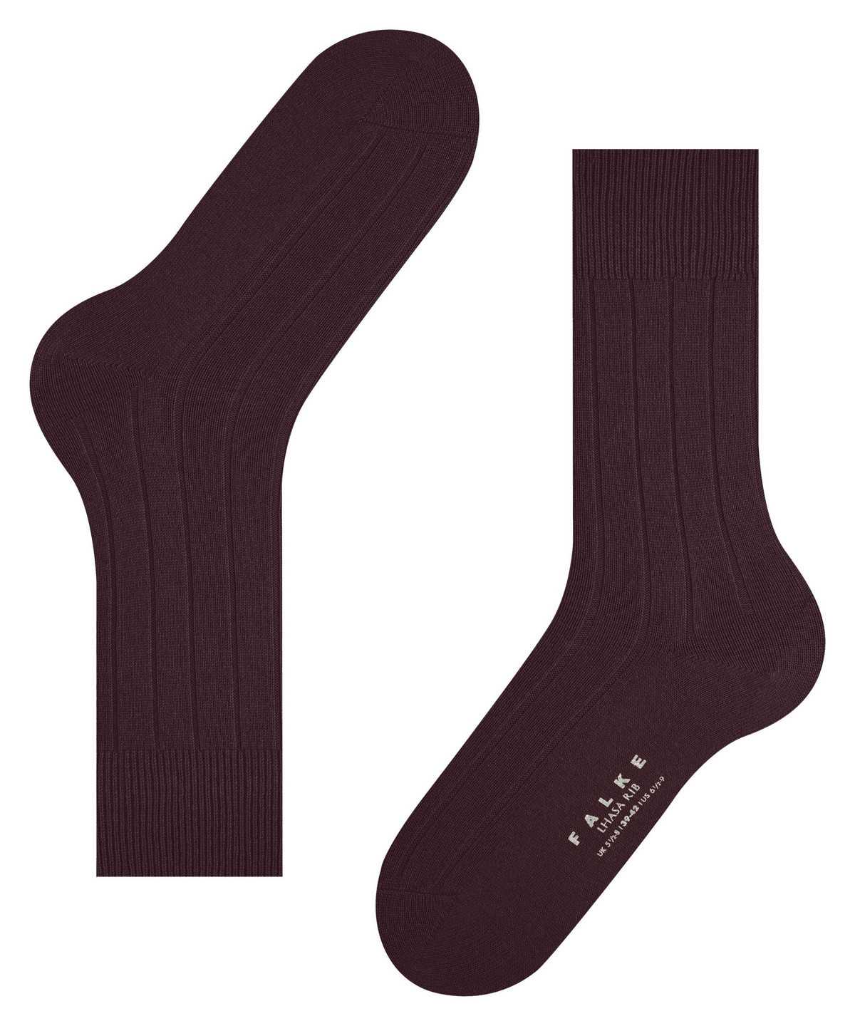 Calzini Uomo Falke Lhasa Rib Socks Rosse | TQIA84390