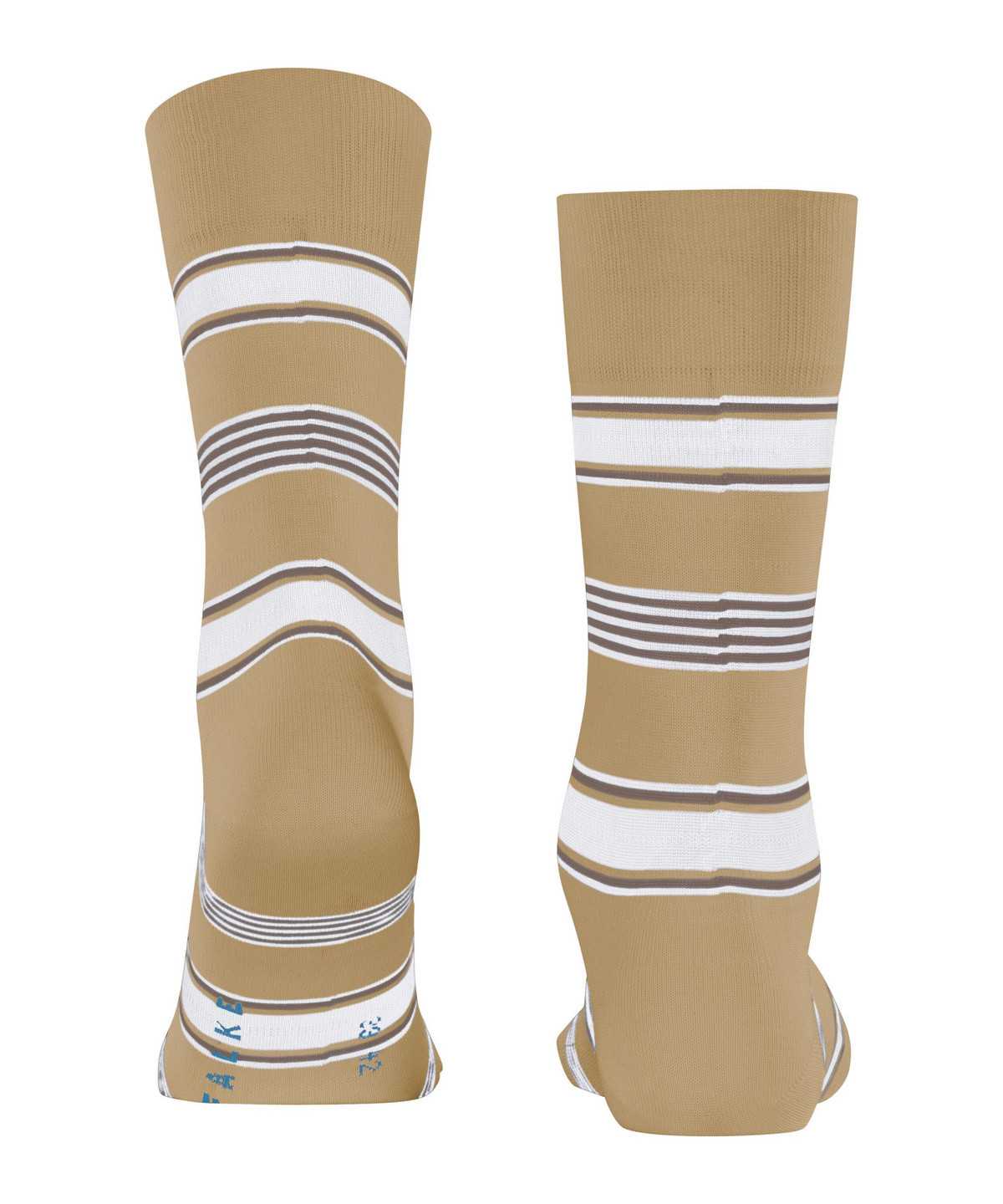 Calzini Uomo Falke Marina Stripe Socks Beige | GJNH78926