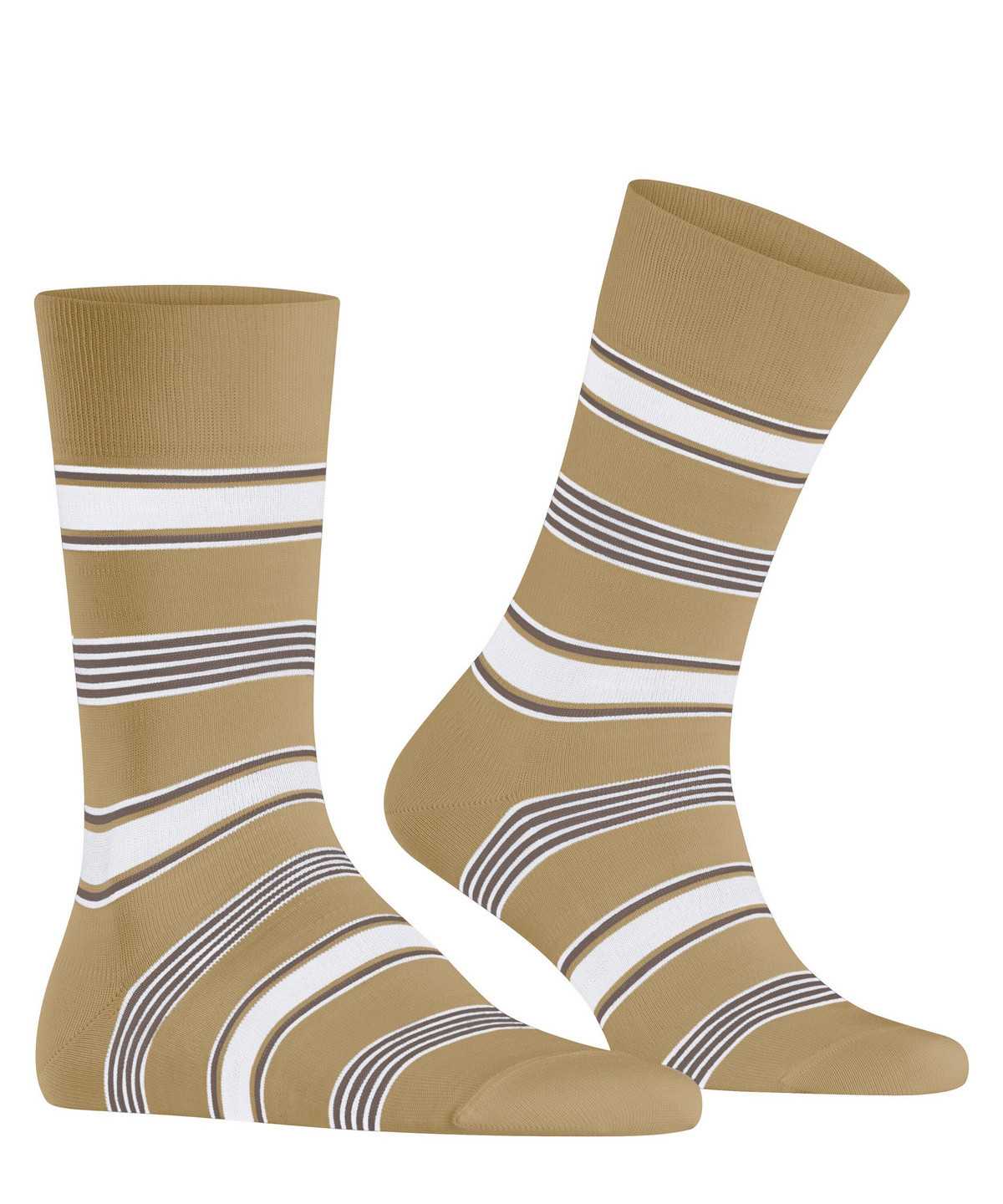 Calzini Uomo Falke Marina Stripe Socks Beige | GJNH78926