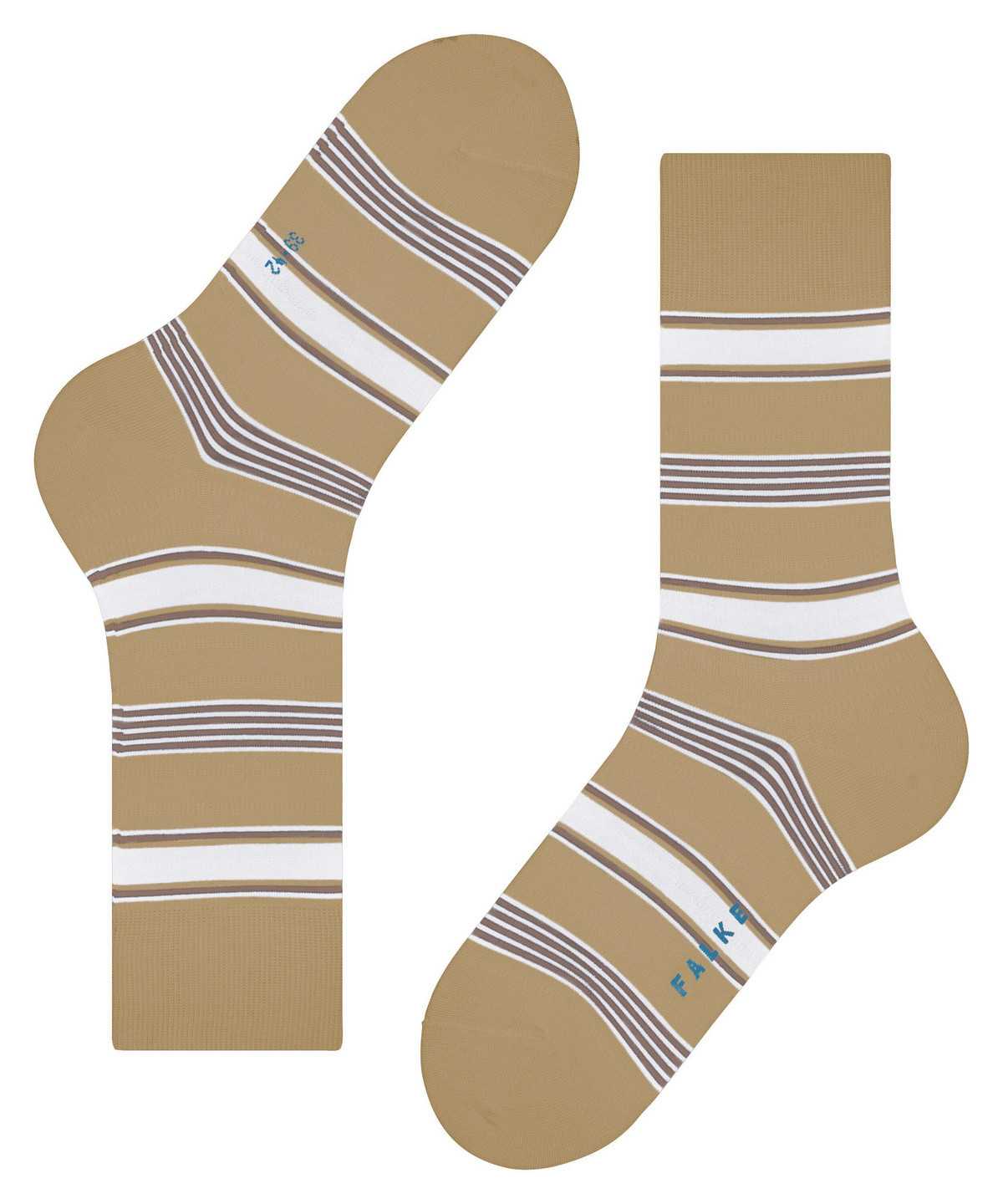 Calzini Uomo Falke Marina Stripe Socks Beige | GJNH78926