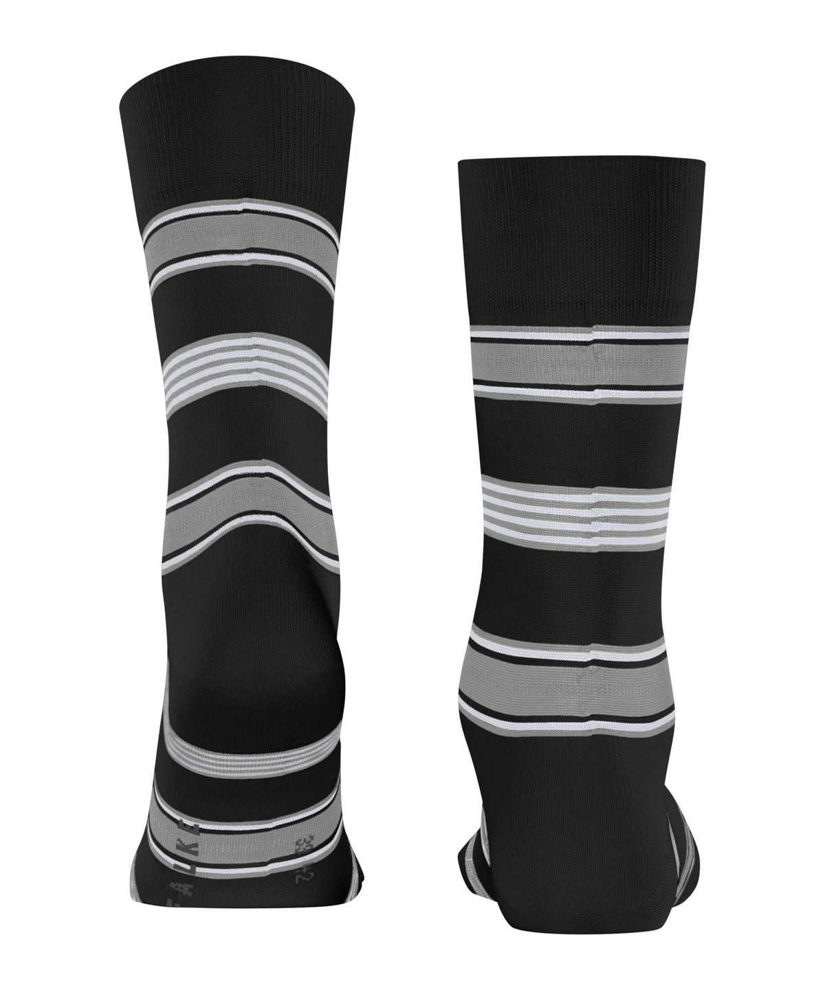 Calzini Uomo Falke Marina Stripe Socks Nere | NJXD74293