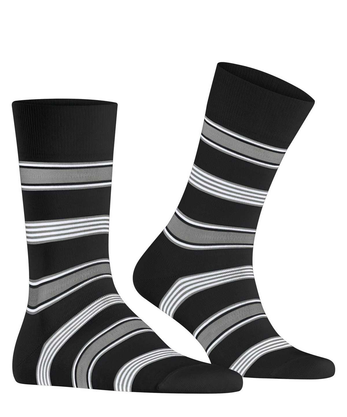 Calzini Uomo Falke Marina Stripe Socks Nere | NJXD74293