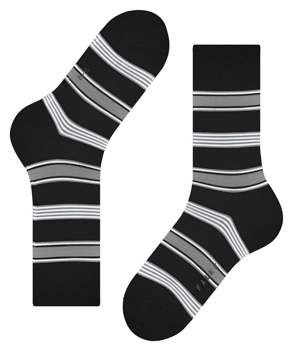 Calzini Uomo Falke Marina Stripe Socks Nere | NJXD74293