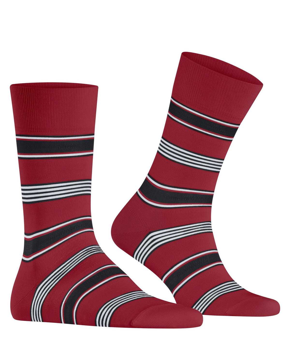 Calzini Uomo Falke Marina Stripe Socks Rosse | UHDQ93612