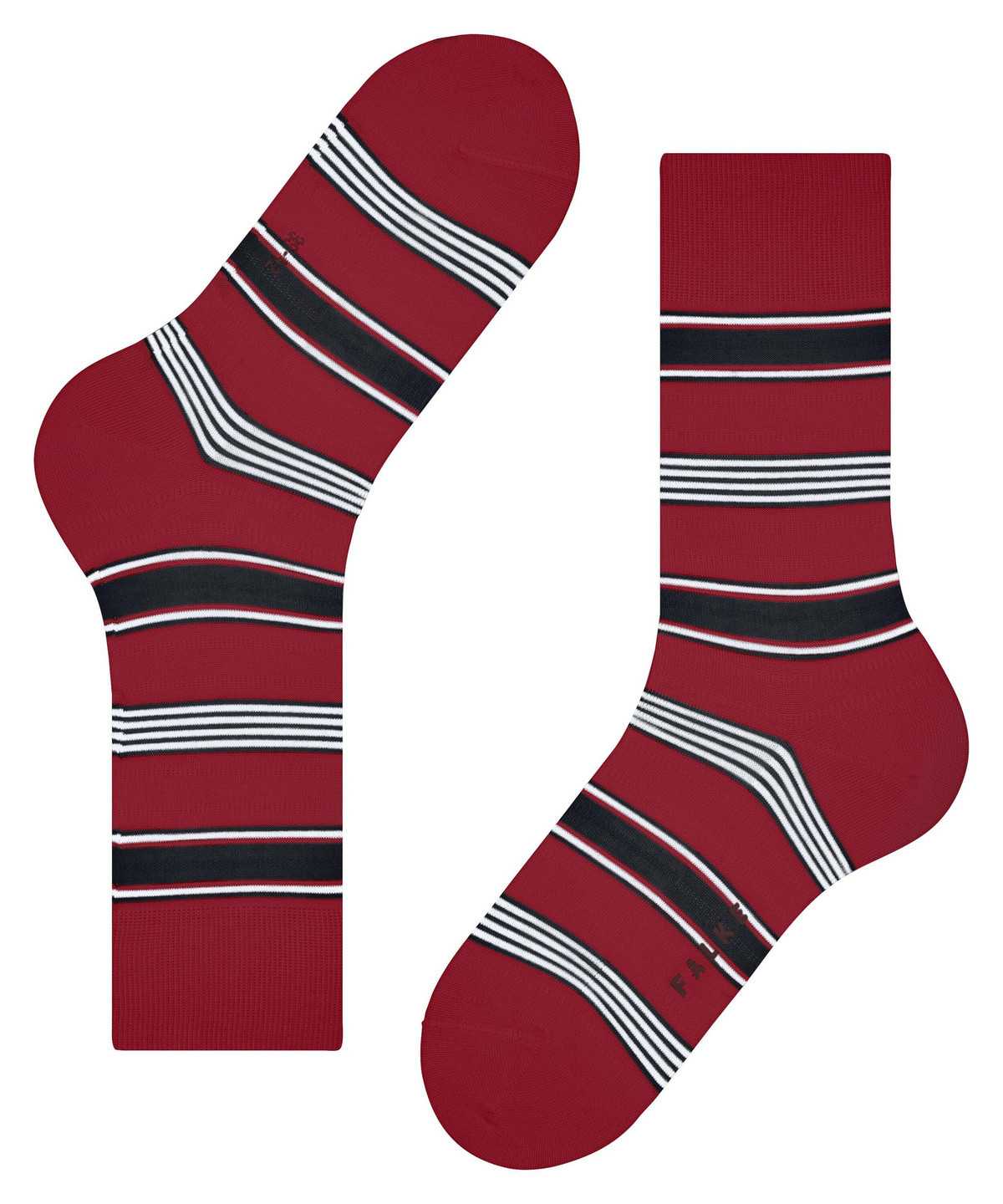 Calzini Uomo Falke Marina Stripe Socks Rosse | UHDQ93612