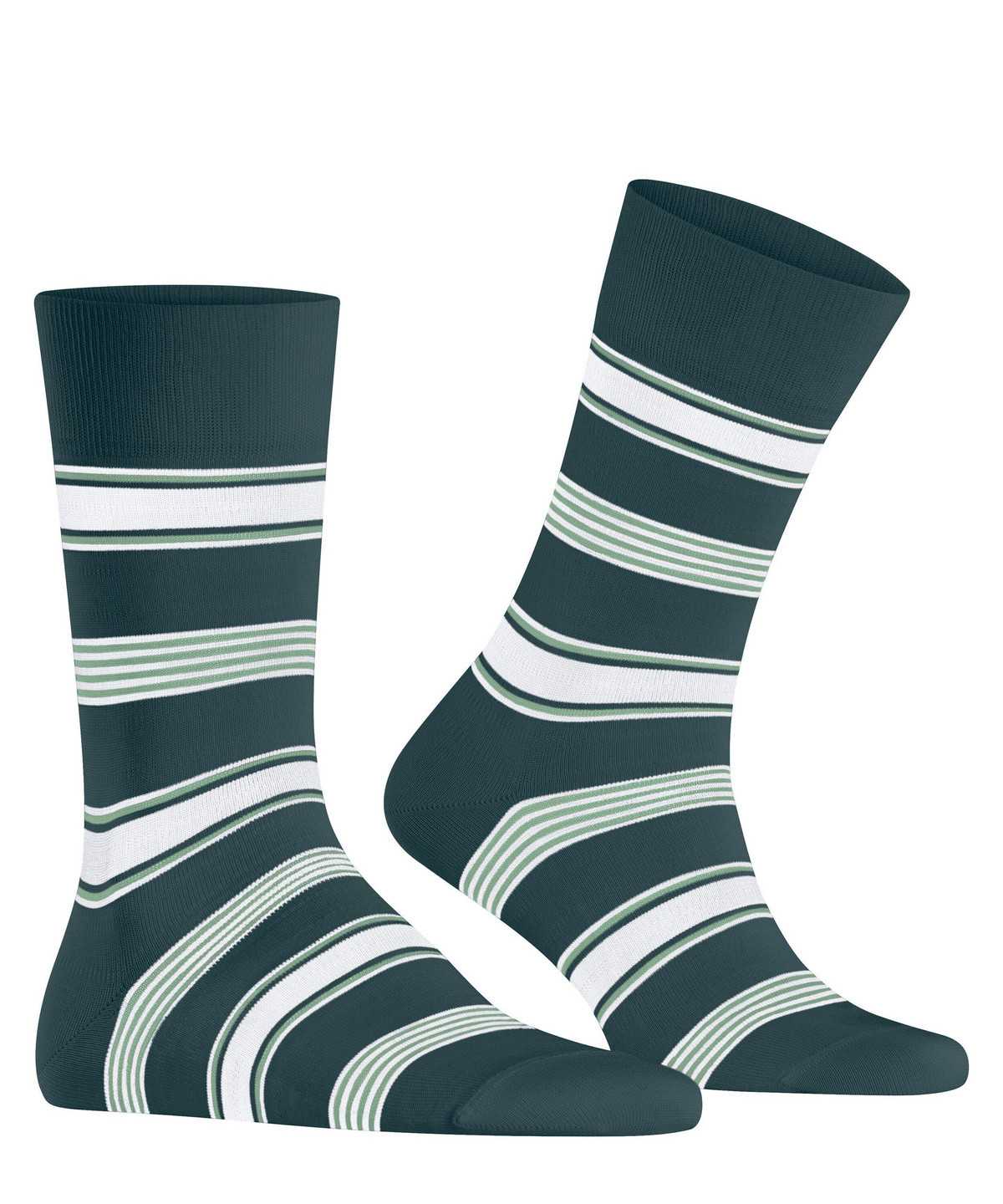 Calzini Uomo Falke Marina Stripe Socks Verdi | QWLJ46835