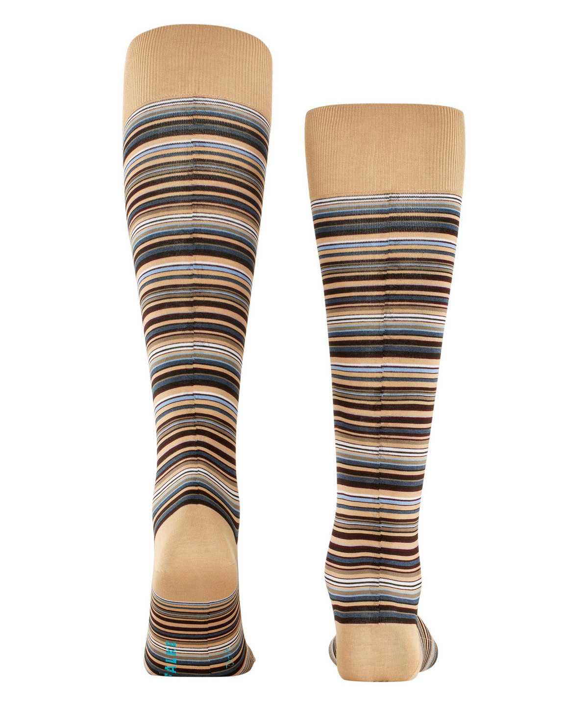 Calzini Uomo Falke Microblock Knee-high Socks Beige | WVUJ20874