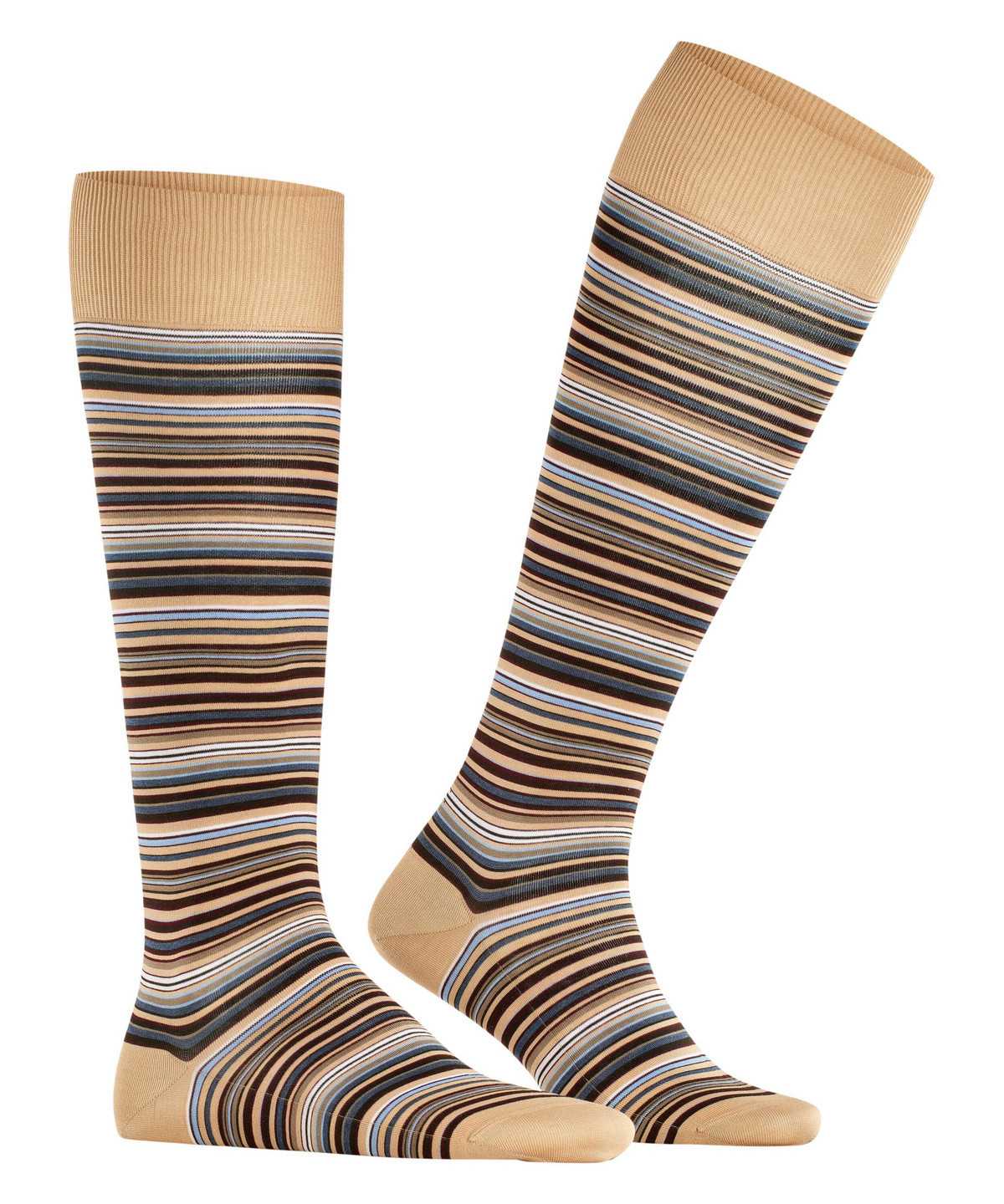 Calzini Uomo Falke Microblock Knee-high Socks Beige | WVUJ20874