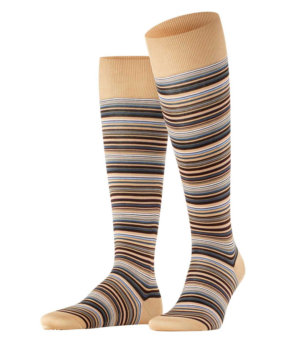 Calzini Uomo Falke Microblock Knee-high Socks Beige | WVUJ20874