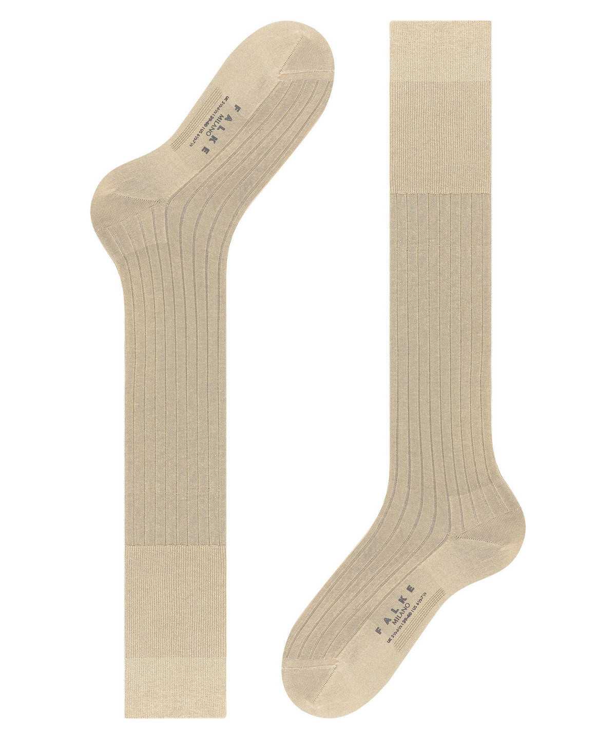 Calzini Uomo Falke Milano Knee-high Socks Beige | RPSF15479