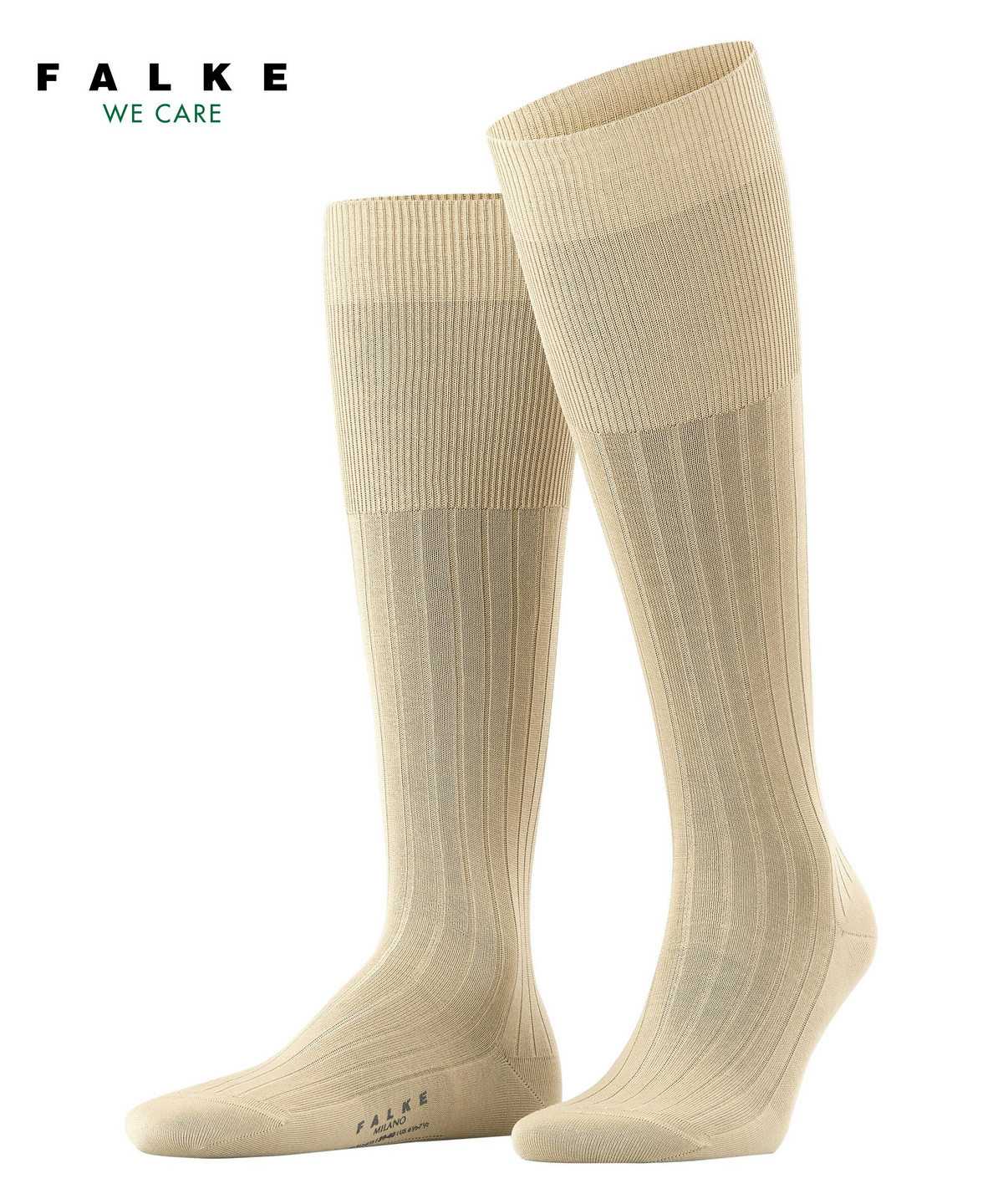 Calzini Uomo Falke Milano Knee-high Socks Beige | RPSF15479