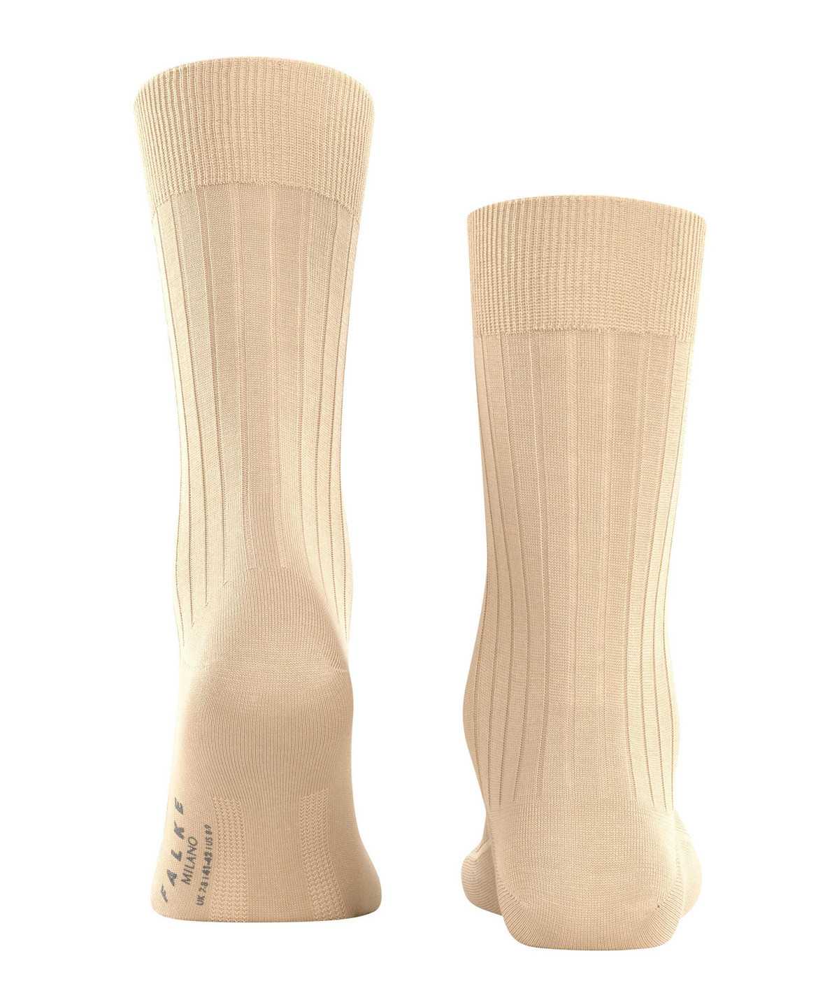 Calzini Uomo Falke Milano Socks Beige | DEYL50491