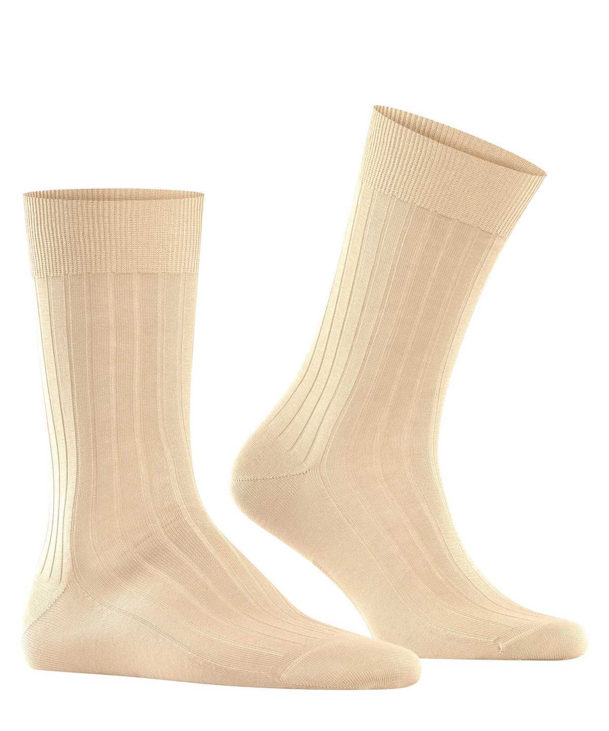 Calzini Uomo Falke Milano Socks Beige | DEYL50491