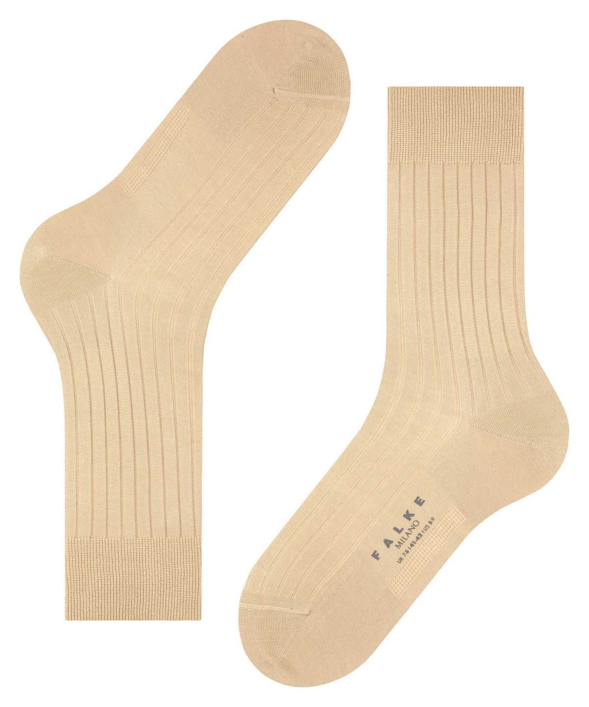 Calzini Uomo Falke Milano Socks Beige | DEYL50491