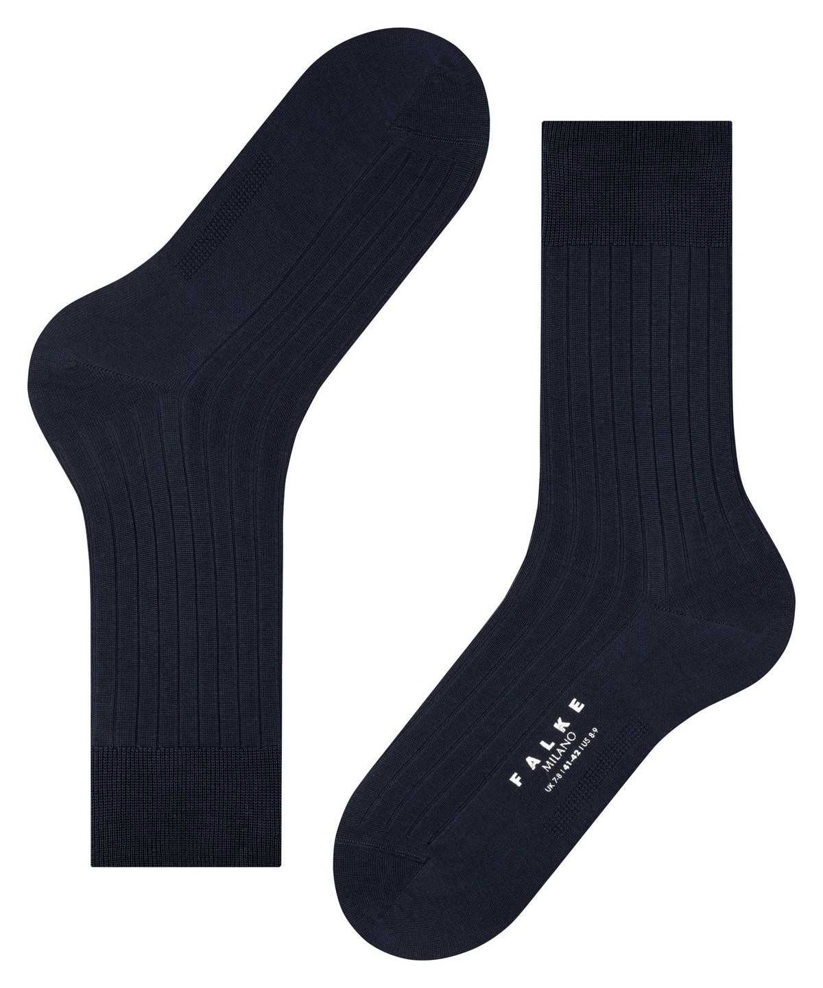 Calzini Uomo Falke Milano Socks Blu | UKWH56403