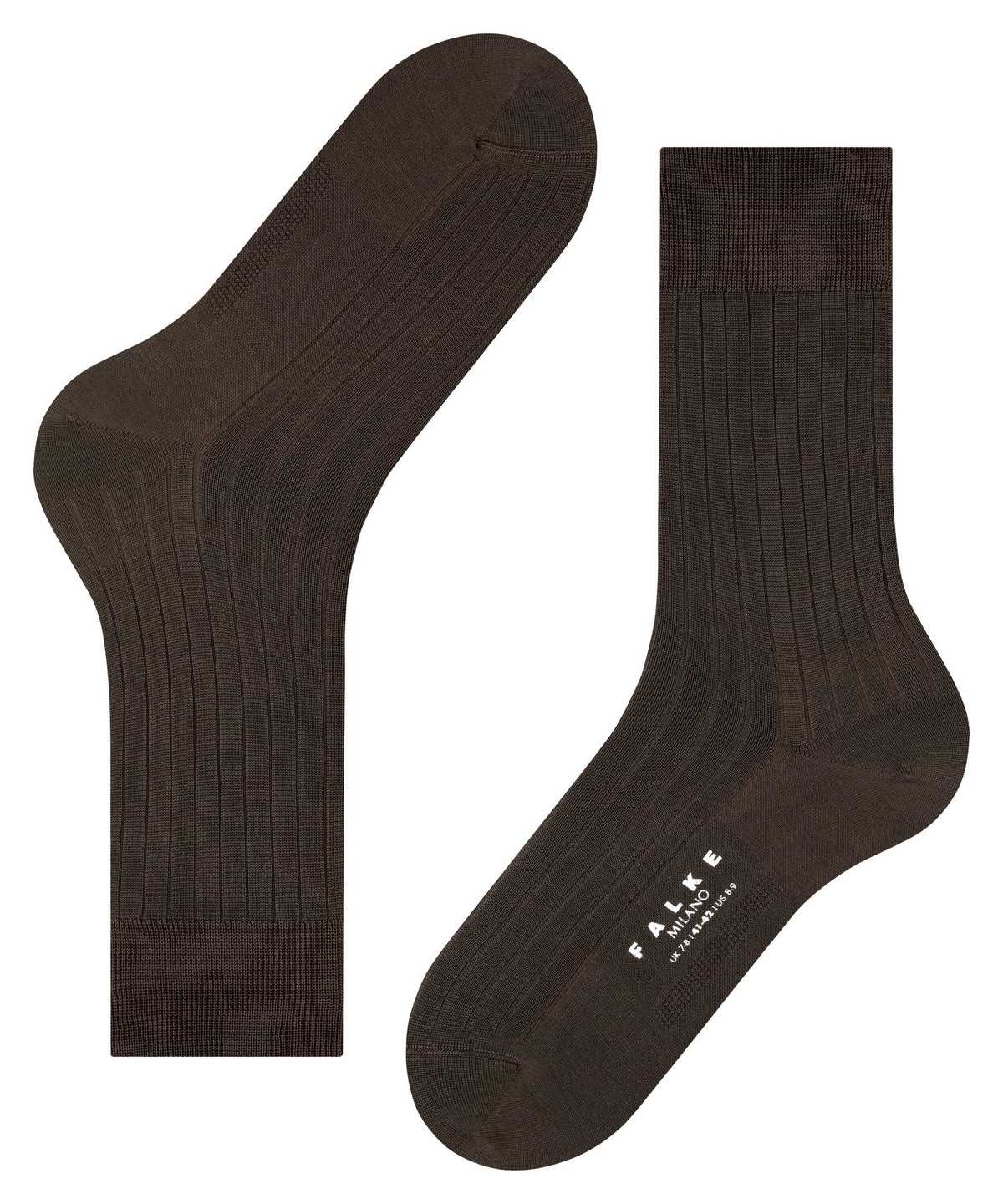 Calzini Uomo Falke Milano Socks Marroni | EUHJ94138