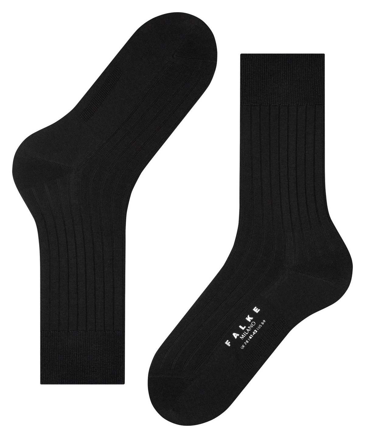 Calzini Uomo Falke Milano Socks Nere | WCGA39016