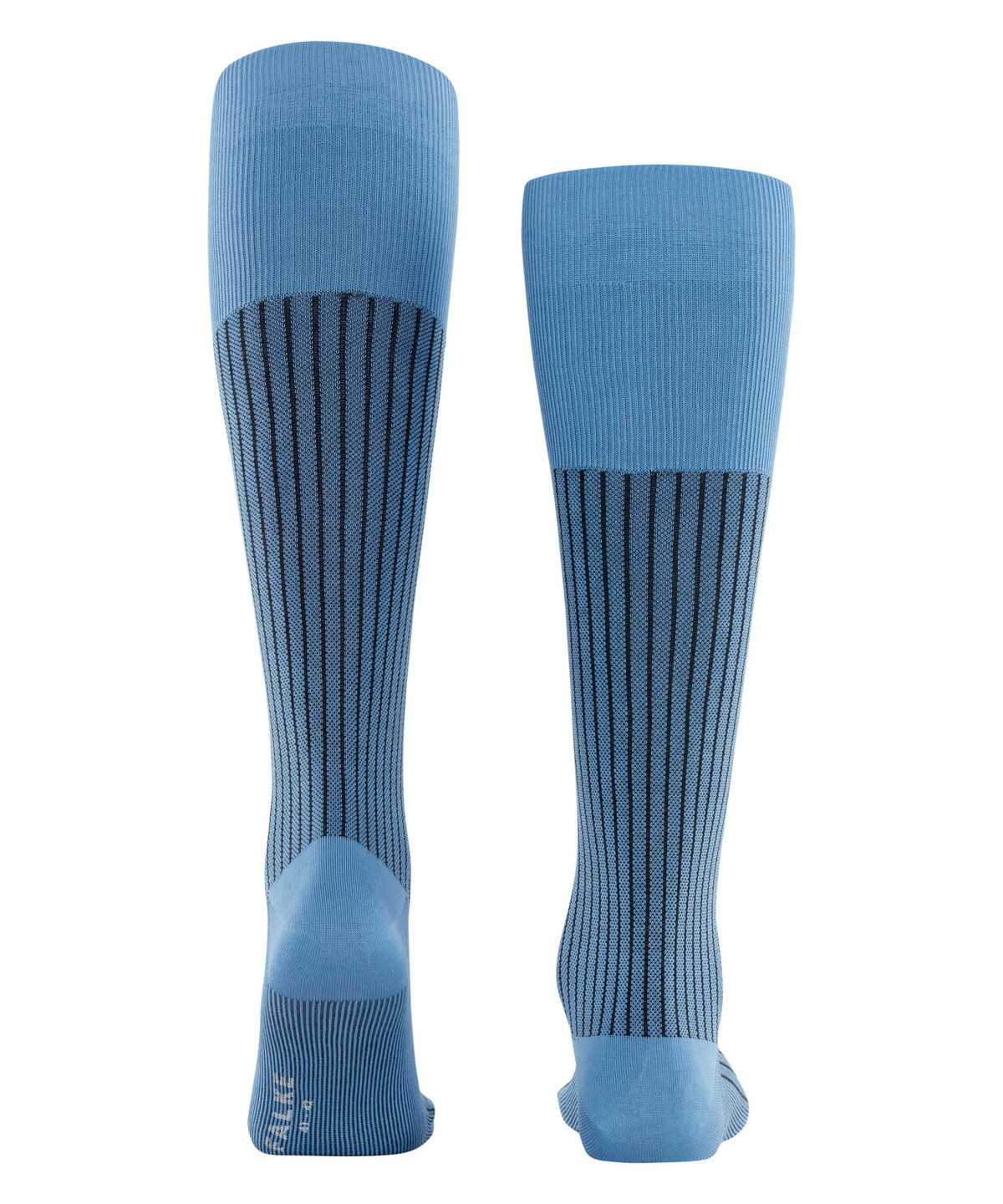 Calzini Uomo Falke Oxford Stripe Knee-high Socks Blu | OUMP65204