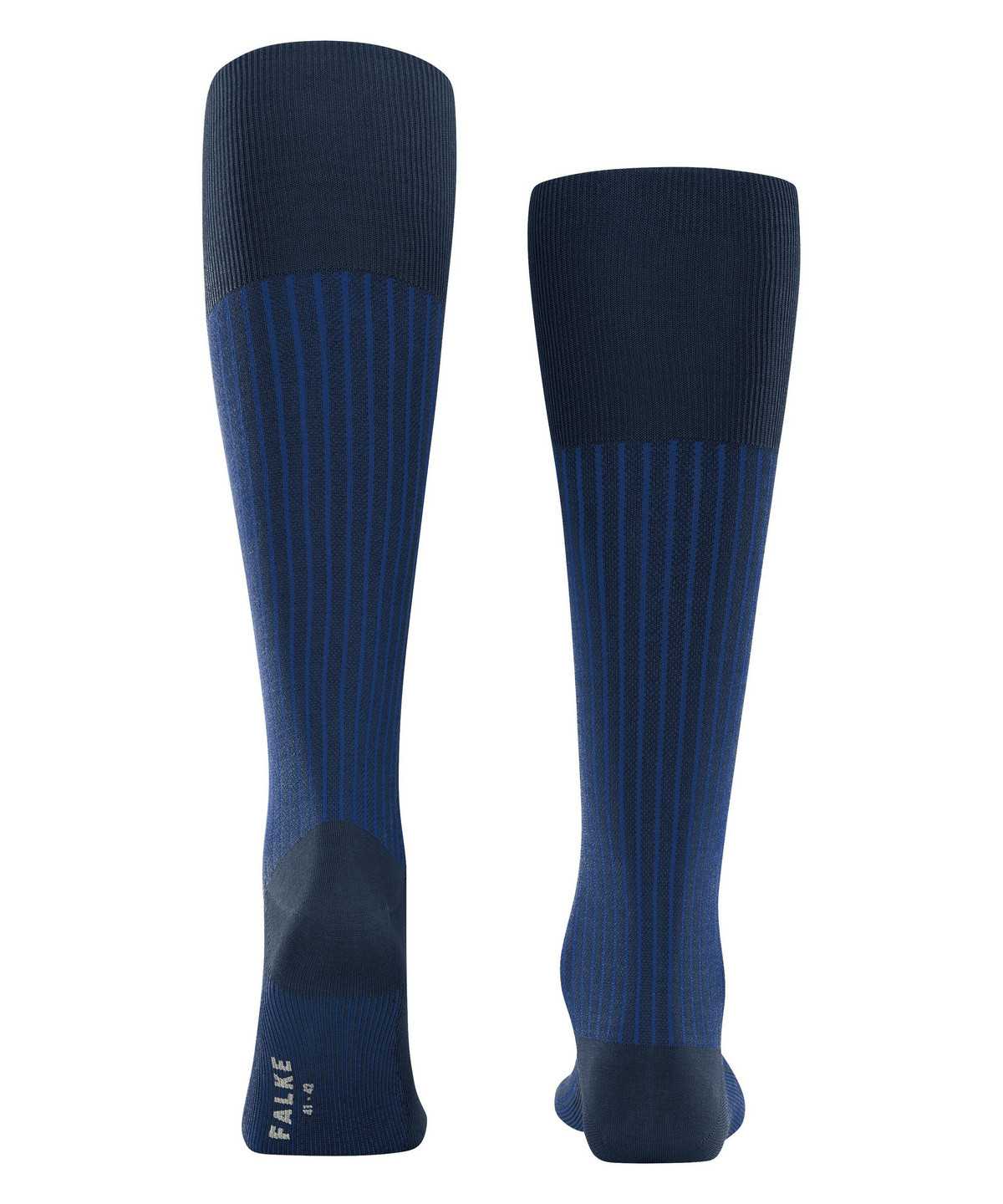 Calzini Uomo Falke Oxford Stripe Knee-high Socks Blu | JGWR51476