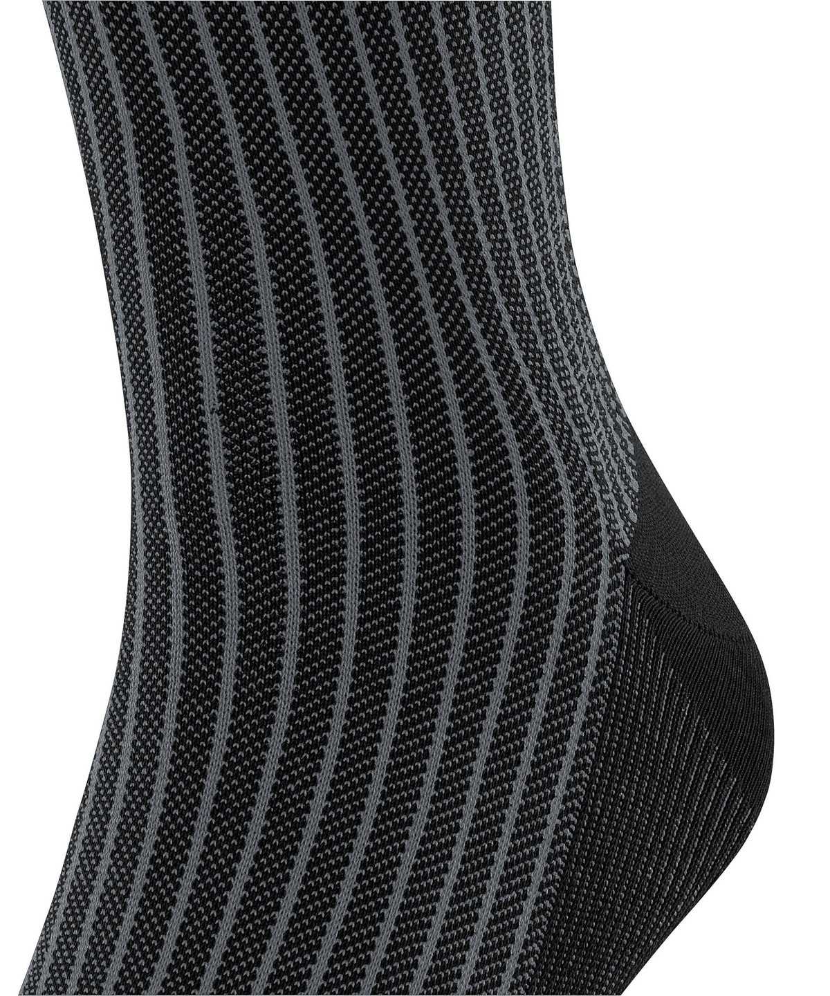 Calzini Uomo Falke Oxford Stripe Knee-high Socks Nere | LBUD31946