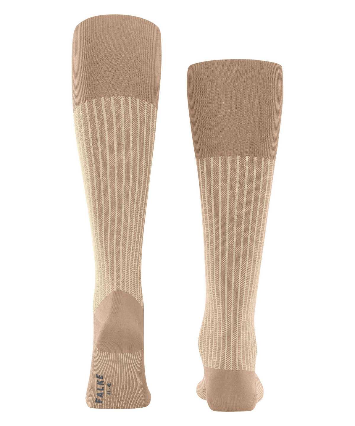 Calzini Uomo Falke Oxford Stripe Knee-high Socks Marroni | ITSW69501