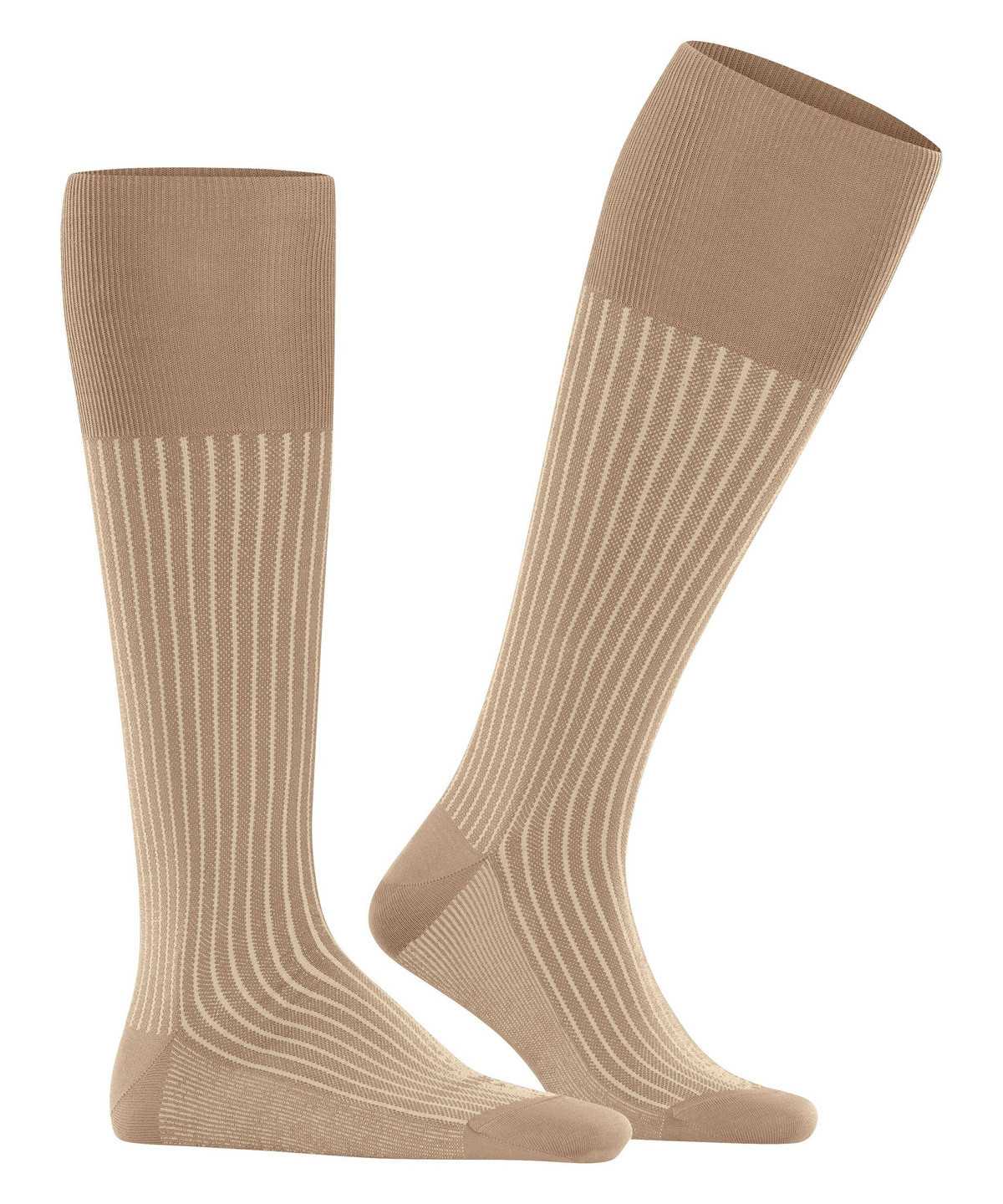 Calzini Uomo Falke Oxford Stripe Knee-high Socks Marroni | ITSW69501