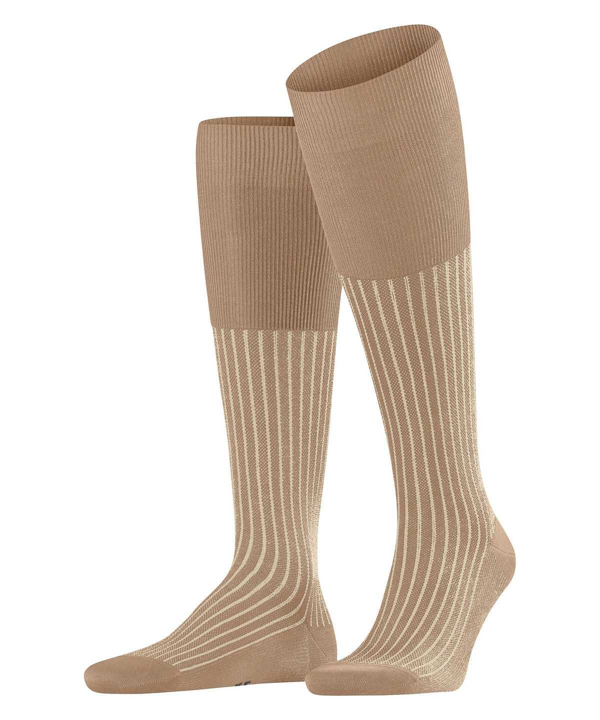 Calzini Uomo Falke Oxford Stripe Knee-high Socks Marroni | ITSW69501