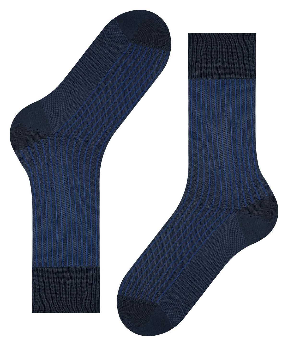 Calzini Uomo Falke Oxford Stripe Socks Blu | HMJU40235