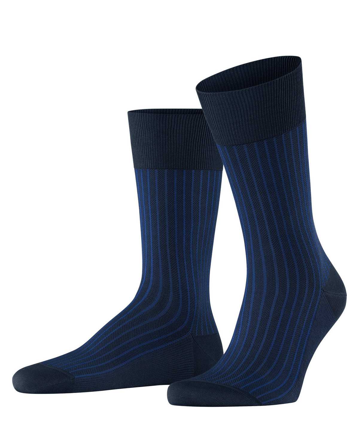 Calzini Uomo Falke Oxford Stripe Socks Blu | HMJU40235