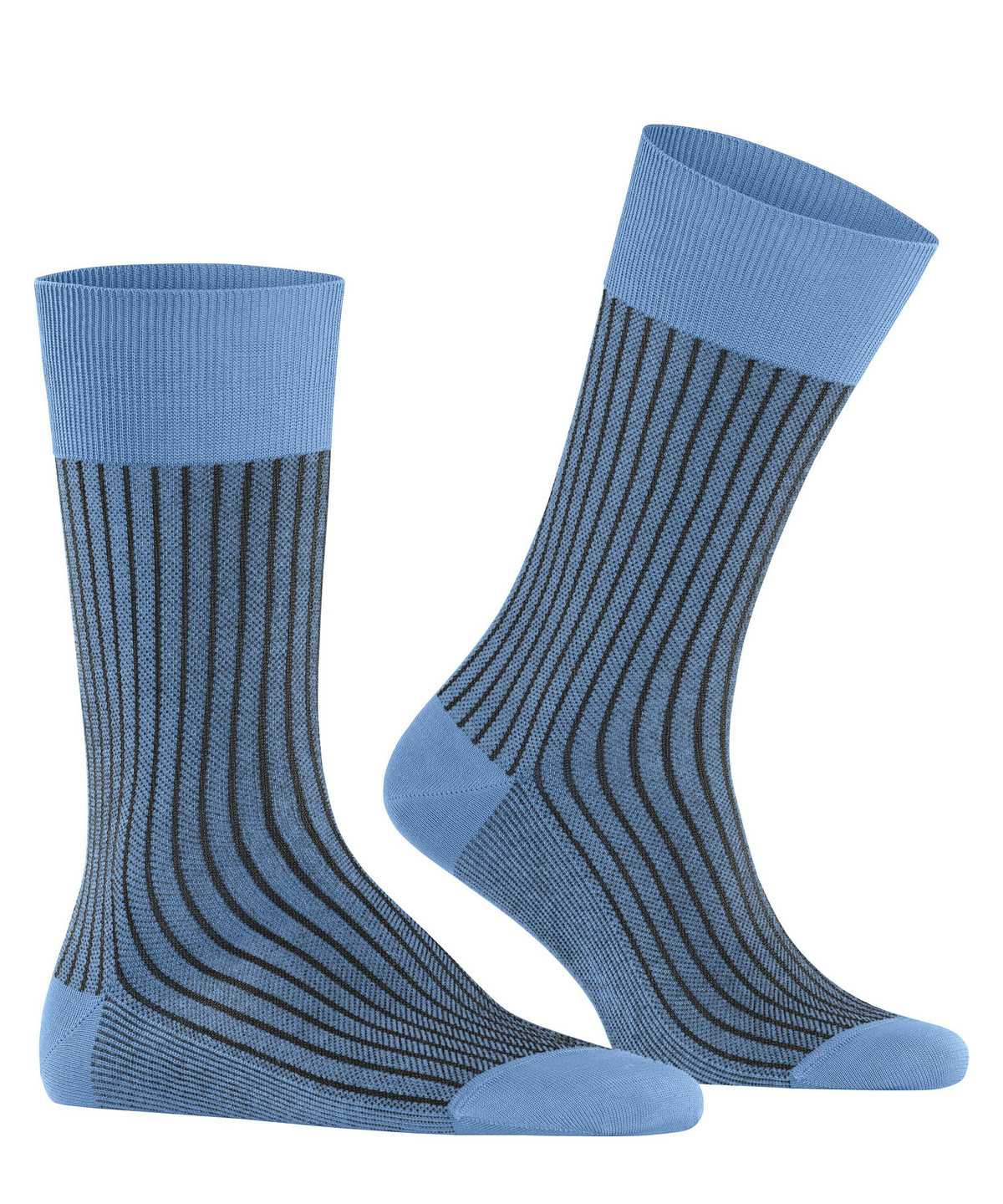 Calzini Uomo Falke Oxford Stripe Socks Blu | LNSB69154