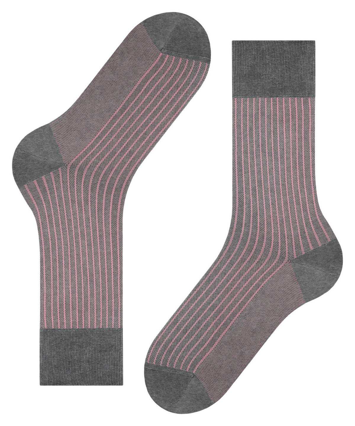 Calzini Uomo Falke Oxford Stripe Socks Grigie | SBKZ12507