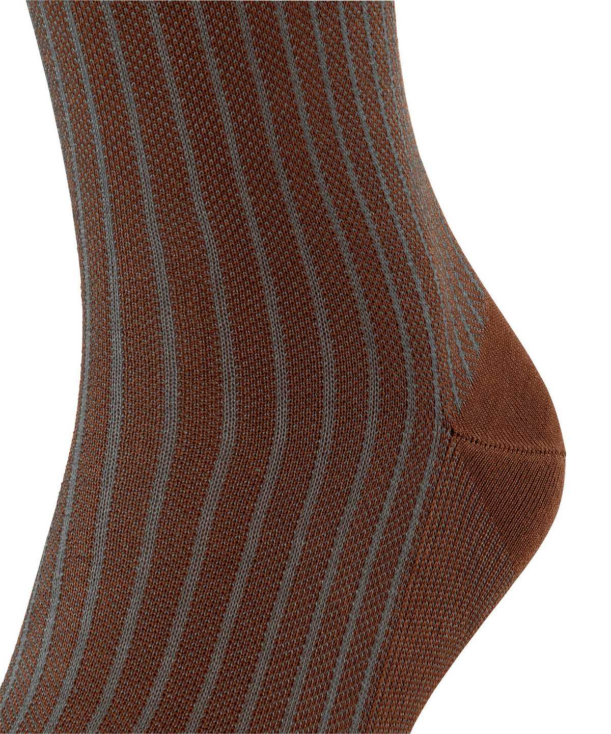 Calzini Uomo Falke Oxford Stripe Socks Marroni | UKSB12754