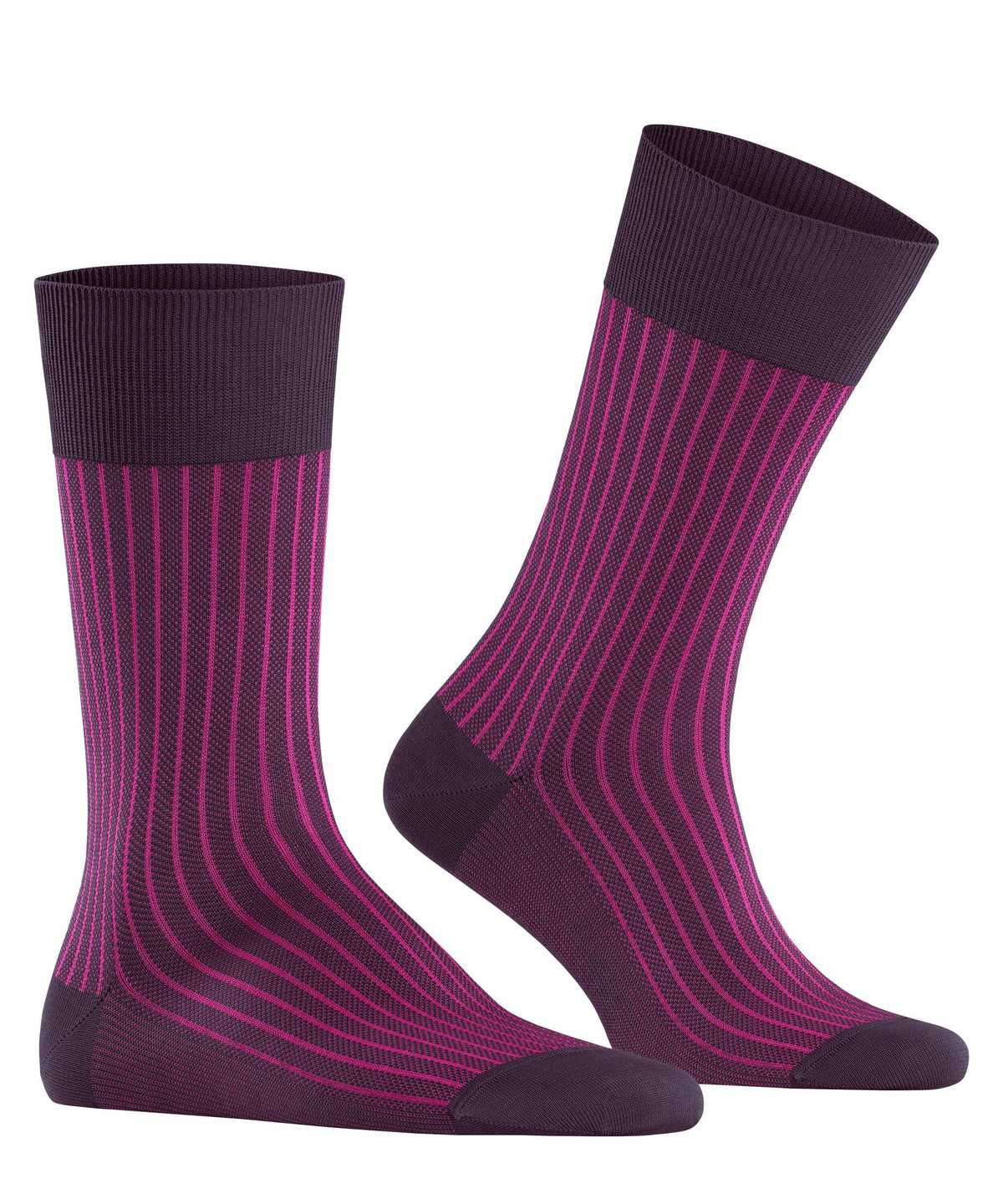 Calzini Uomo Falke Oxford Stripe Socks Viola | WENI13075