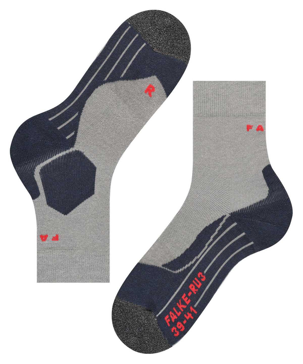 Calzini Uomo Falke RU3 Comfort Running Socks Grigie | RKBM86309