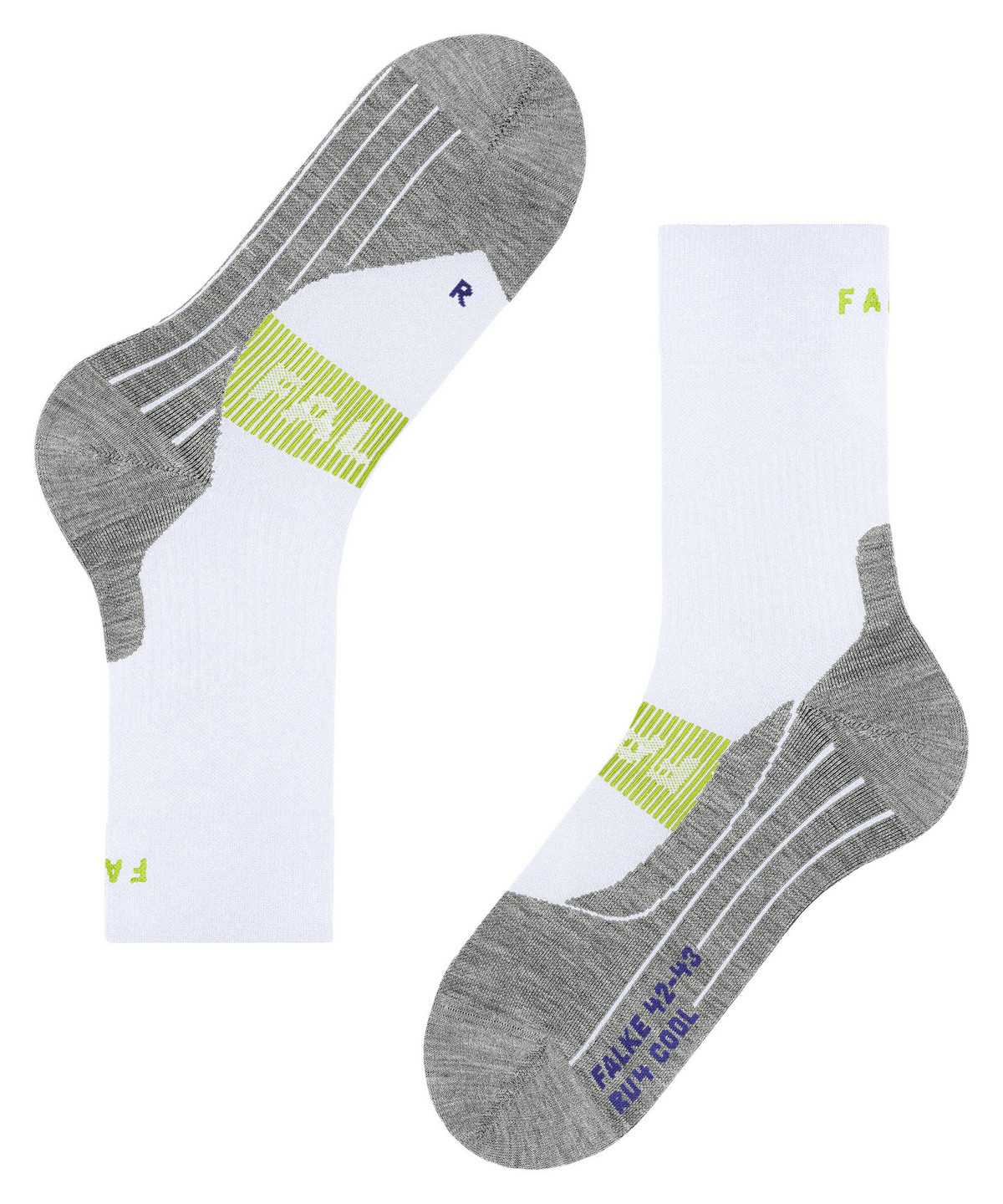 Calzini Uomo Falke RU4 Endurance Cool Running Socks Bianche | RTWS26498