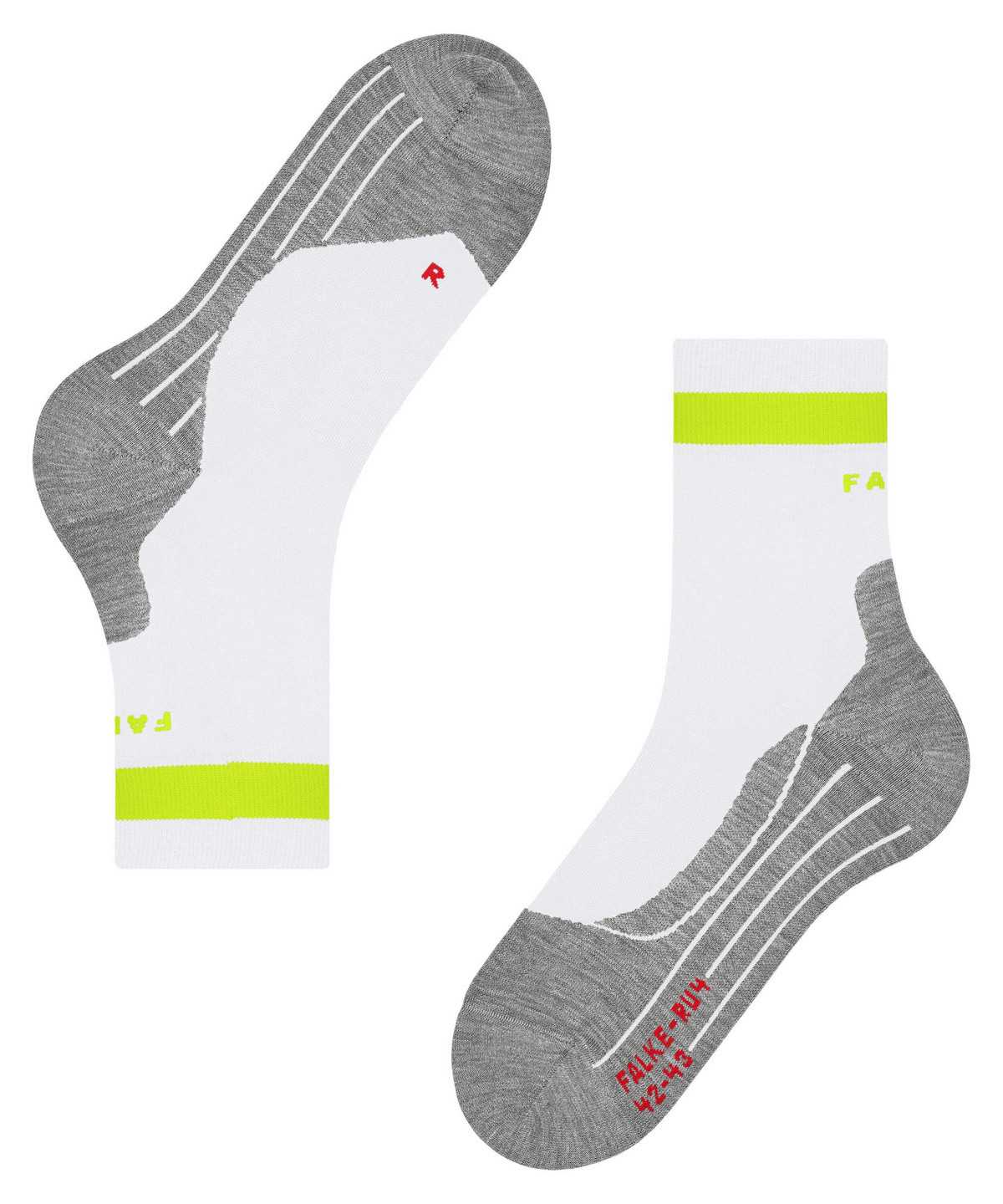 Calzini Uomo Falke RU4 Endurance Running Socks Bianche | RDFL95137