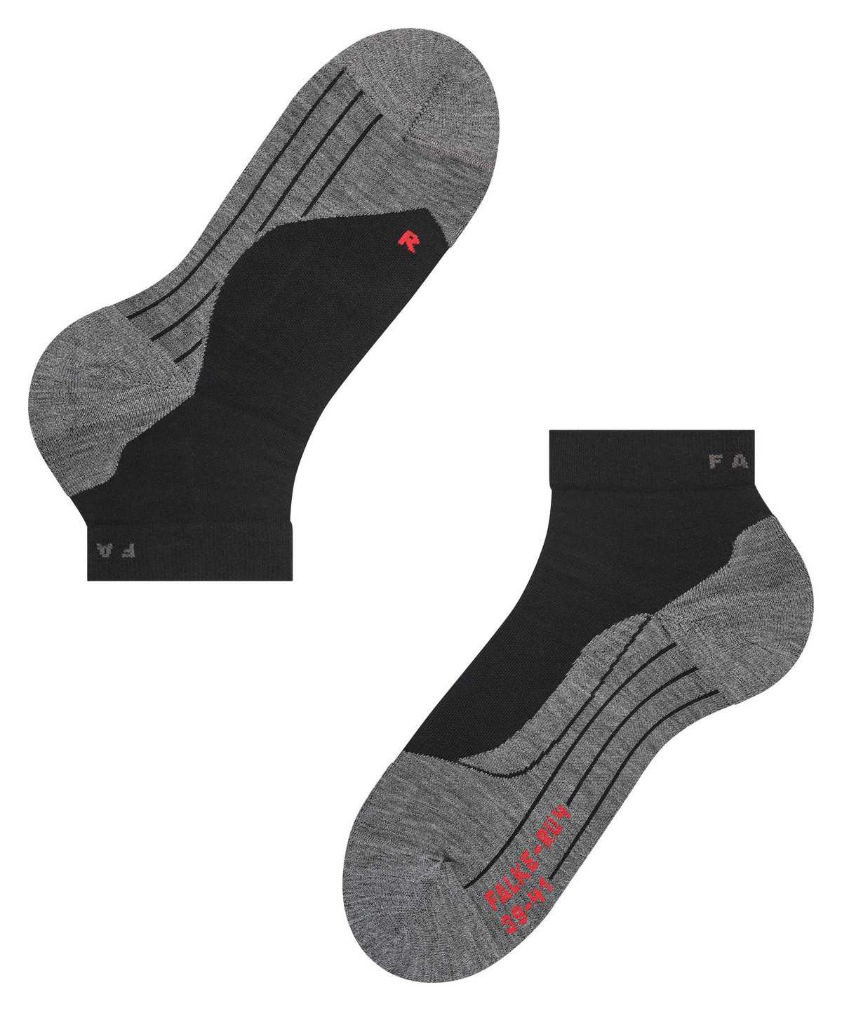 Calzini Uomo Falke RU4 Endurance Short Running Short sock Nere | BZRS64593