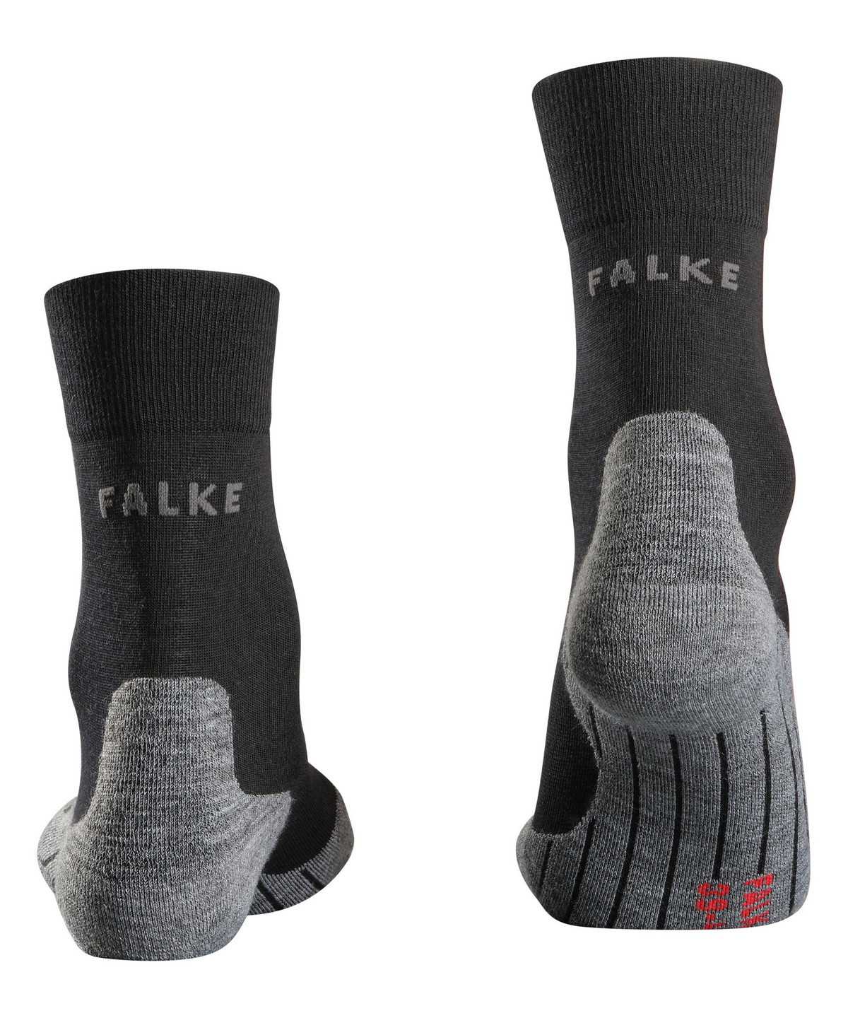 Calzini Uomo Falke RU4 Endurance Wool Running Socks Nere | OSIL67854