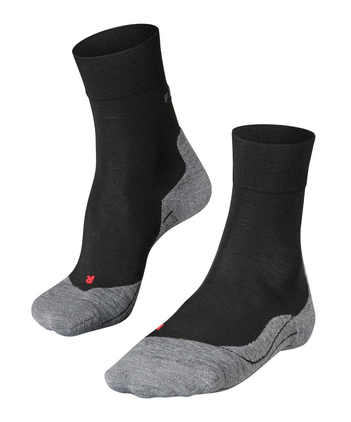 Calzini Uomo Falke RU4 Endurance Wool Running Socks Nere | OSIL67854