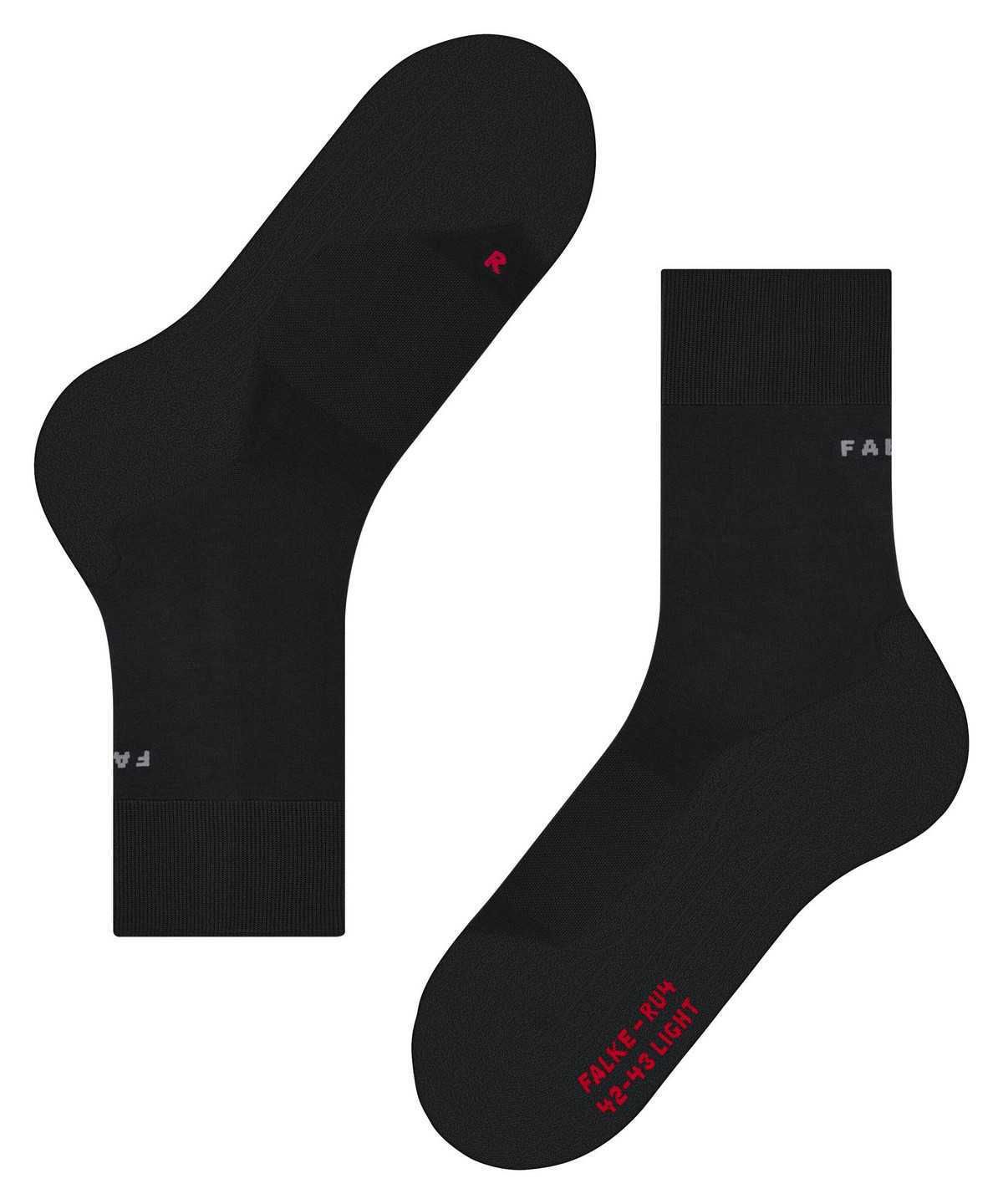 Calzini Uomo Falke RU4 Light Performance Running Socks Nere | QBHD49786