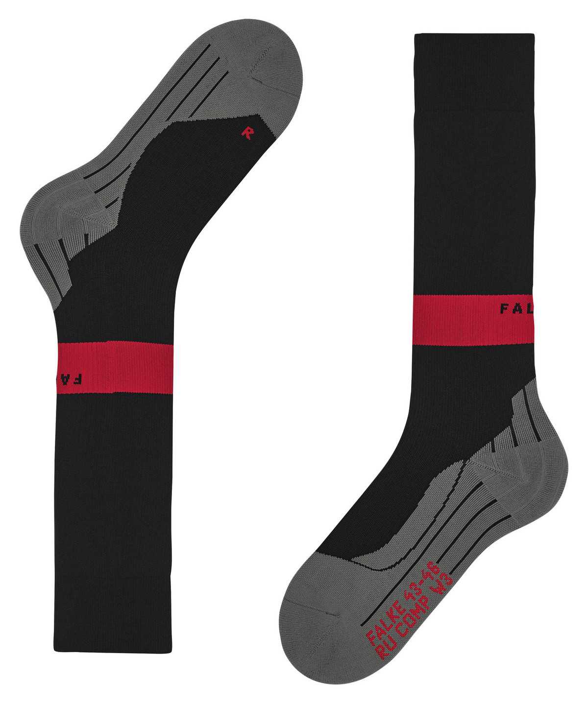 Calzini Uomo Falke RU Compression Energy Running Knee-high Socks Nere | UMSR43572