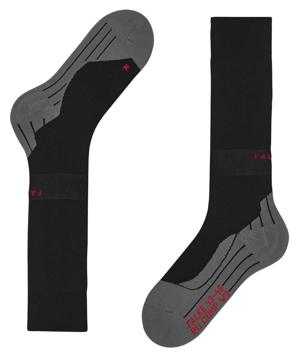 Calzini Uomo Falke RU Compression Energy Running Knee-high Socks Nere | QYTE51043