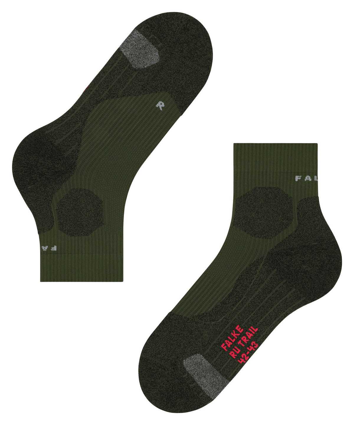 Calzini Uomo Falke RU Trail Grip Running Socks Verdi | QXKM25301