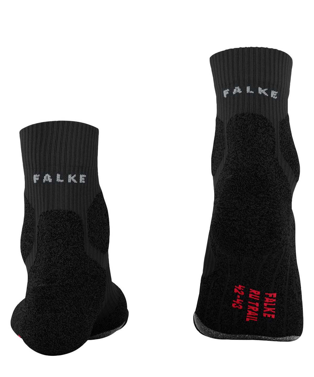 Calzini Uomo Falke RU Trail Grip Running Socks Nere | QICT04521