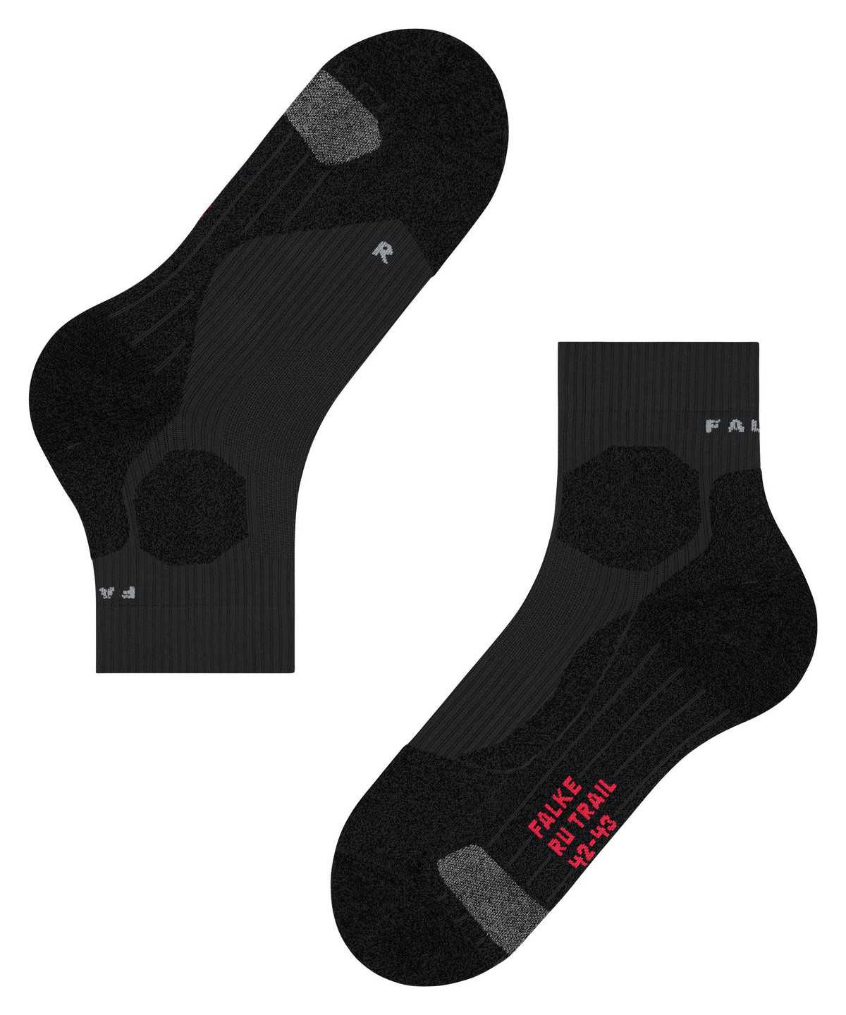 Calzini Uomo Falke RU Trail Grip Running Socks Nere | QICT04521