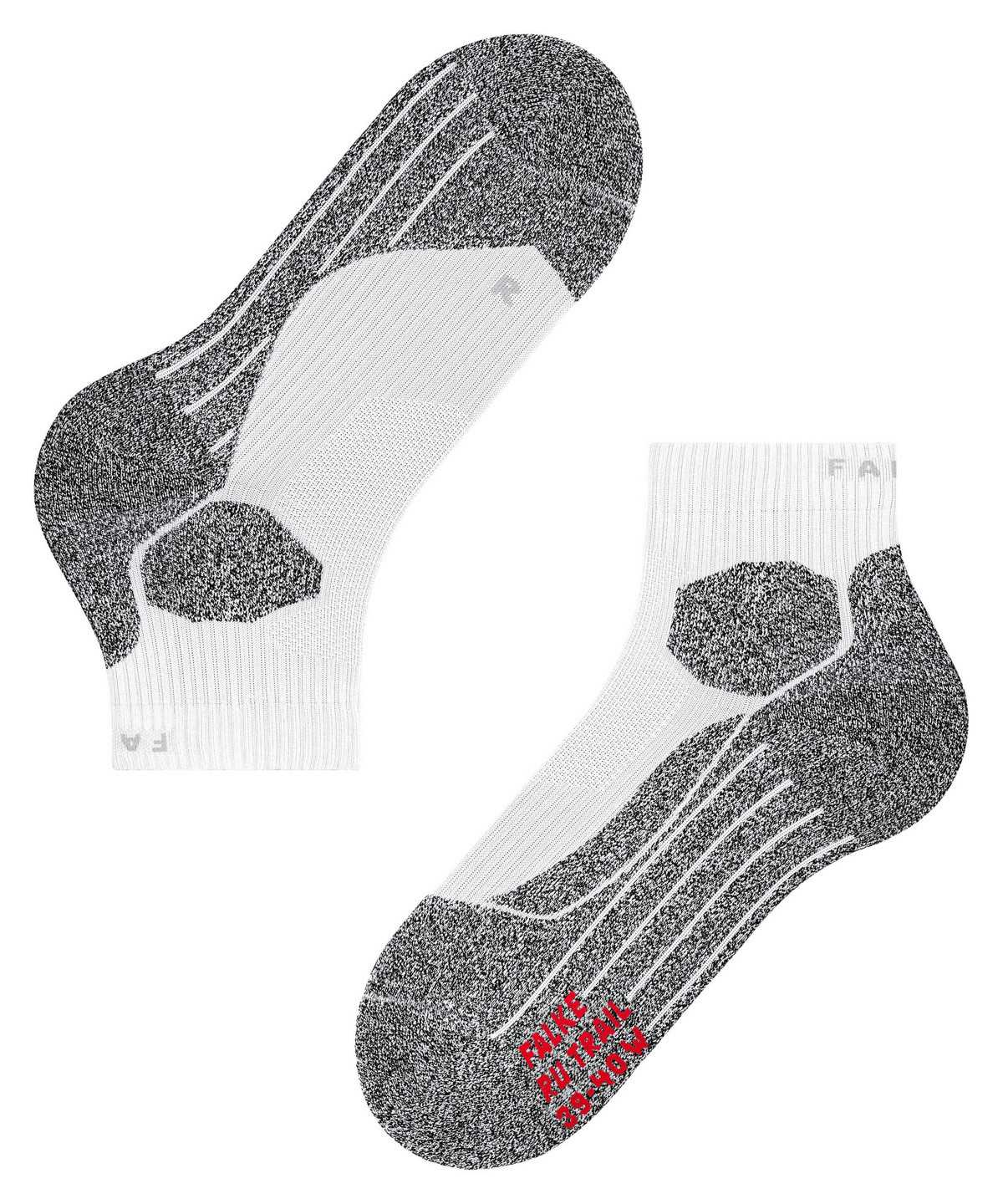 Calzini Uomo Falke RU Trail Running Socks Bianche | UKLF82635