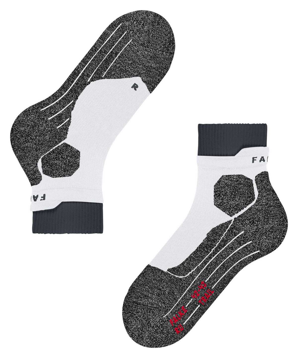 Calzini Uomo Falke RU Trail Running Socks Bianche | VBMH70345