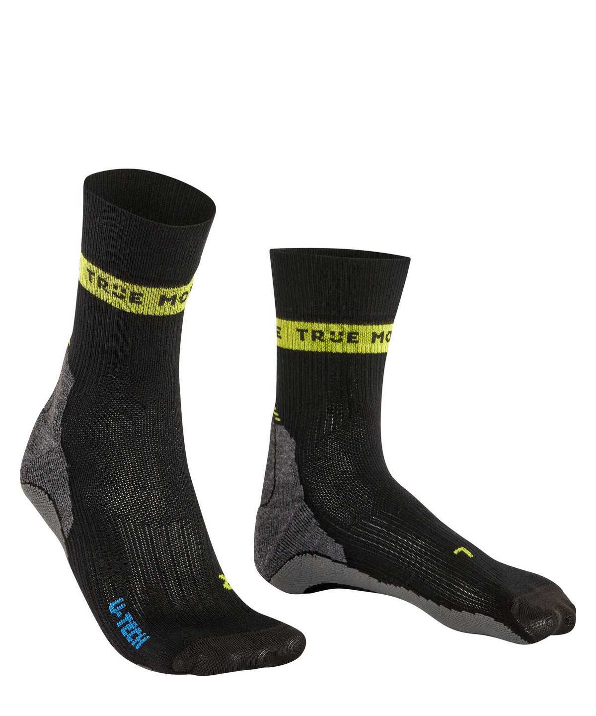 Calzini Uomo Falke RU True Motion Aion Running Socks Nere | CSNY94531